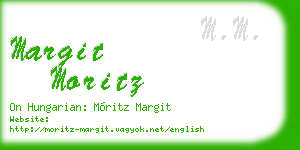 margit moritz business card